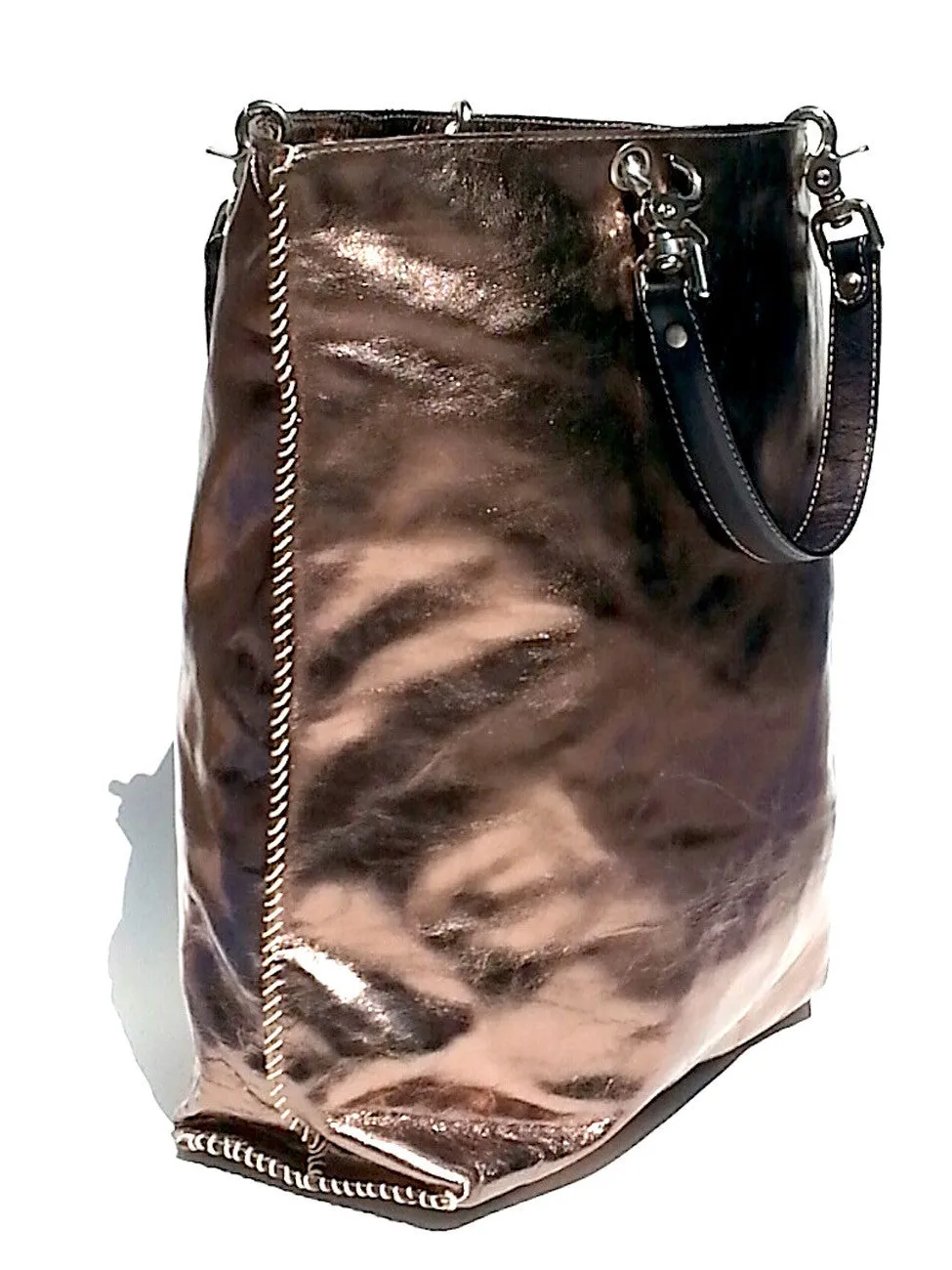 Gajumbo Tote Bag Metallic Leather